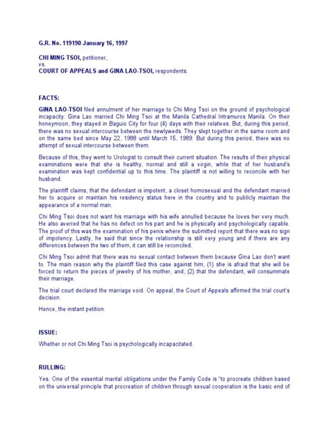 G.R. No. 119190. January 16, 1997 (Case Brief / Digest).